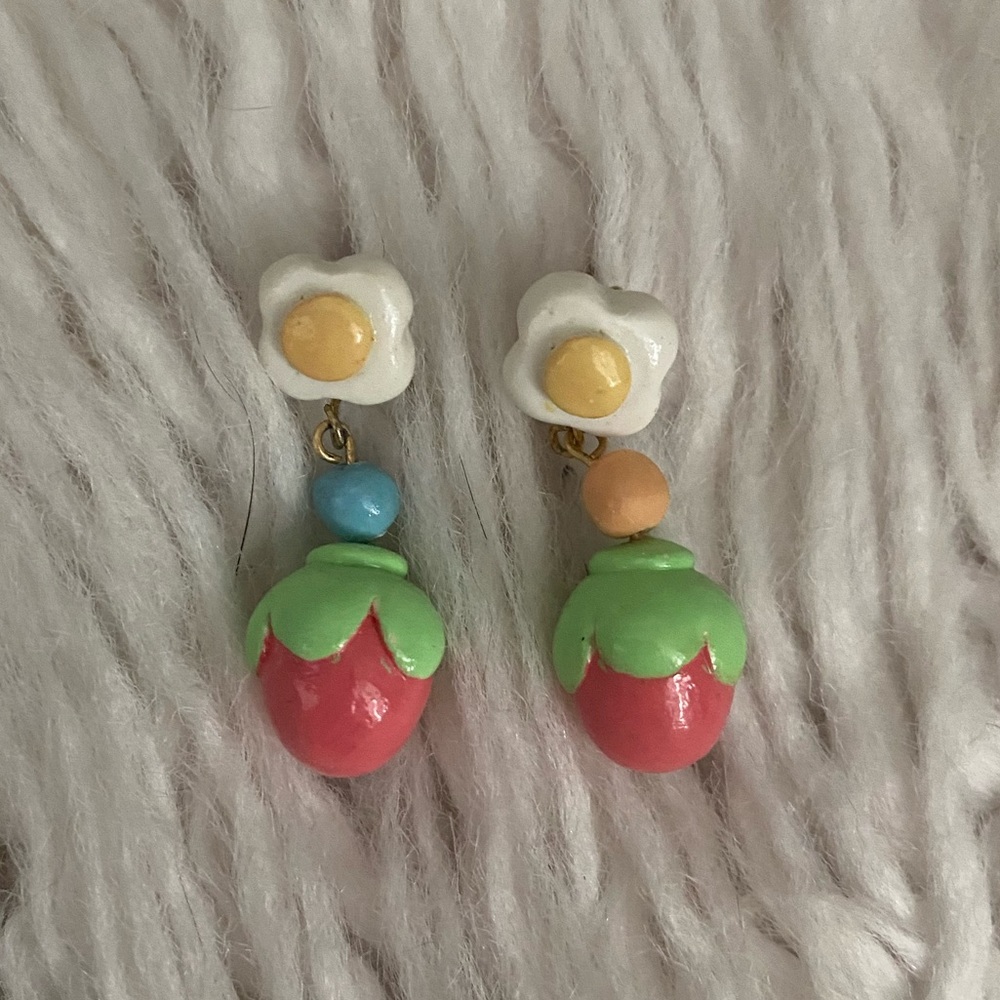 Strawberry Flower Earrings